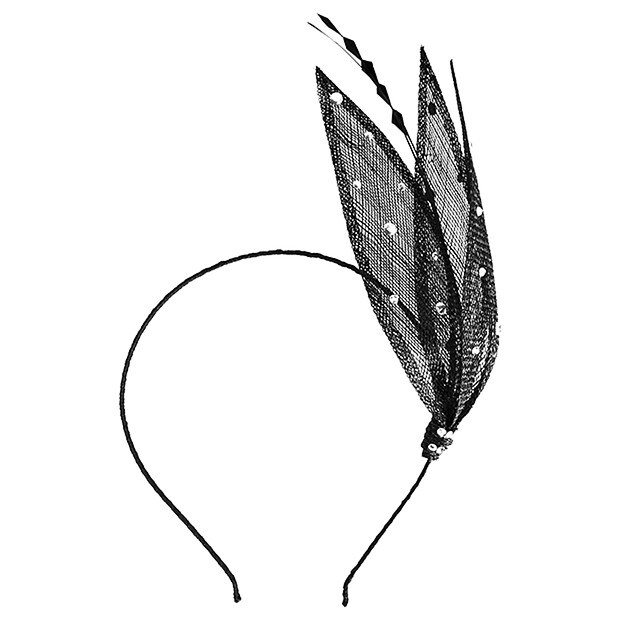 Leaf Trim Headband - Black Leaf Trim Headband - Black