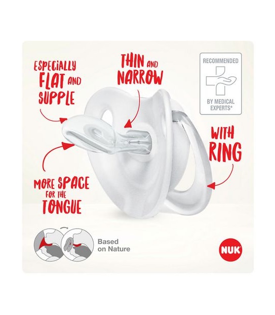 NUK Signtaure Nights Glow in the Dark Silicone Soother - 2 Pack - 6-18 months - Assorted*