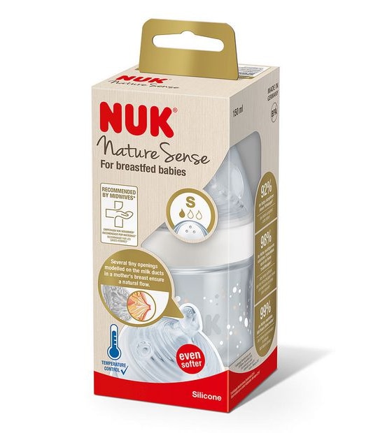 NUK Nature Sense 150ml Baby Bottle with Temperature Control - Assorted*