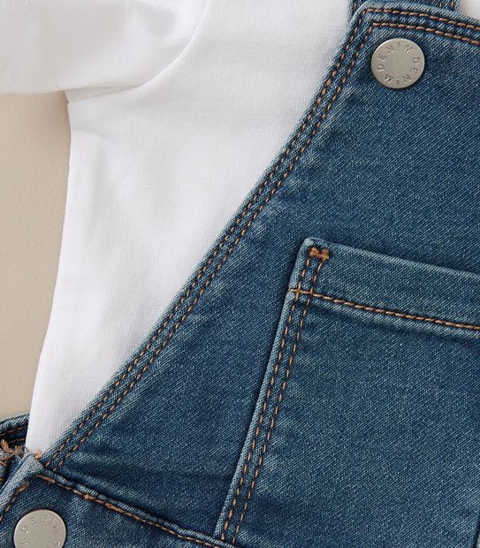 Baby Denim 2 Piece Shortall Set