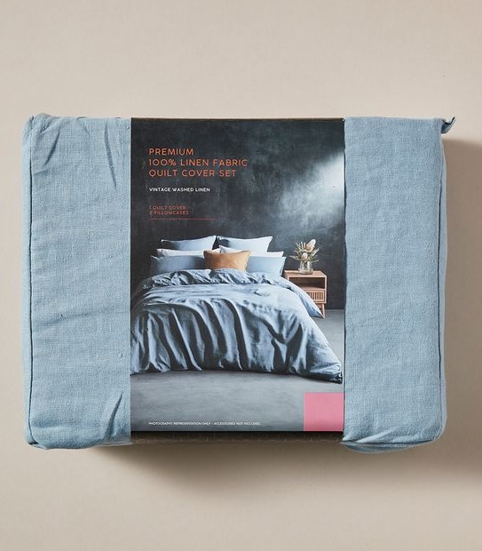 Lilah Linen Quilt Cover Set Super King Bed Target Australia