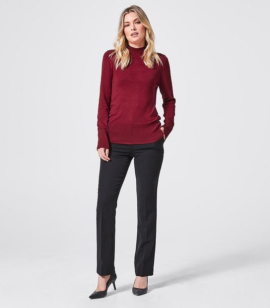 Preview Mock Turtle Neck Jumper - Red