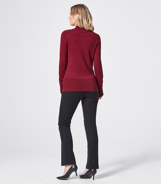 Preview Mock Turtle Neck Jumper - Red