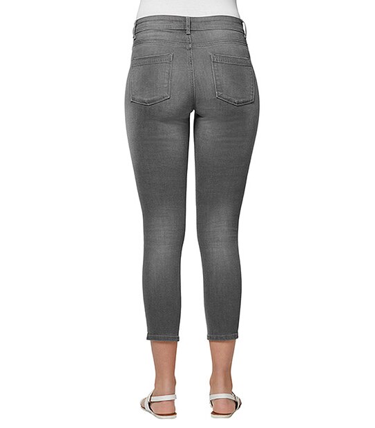 Skinny Leg Crop Jeans - Grey