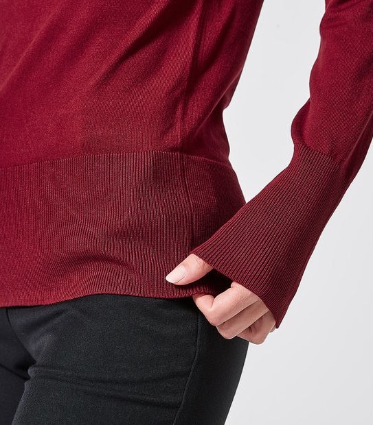 Preview Mock Turtle Neck Jumper - Red