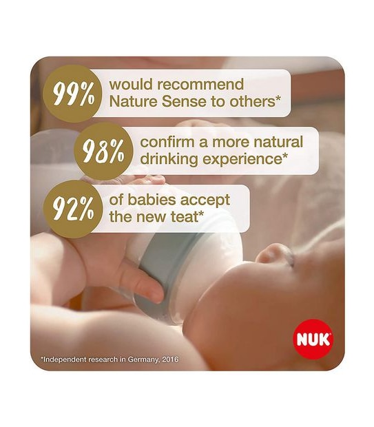NUK Nature Sense 150ml Baby Bottle with Temperature Control - Assorted*