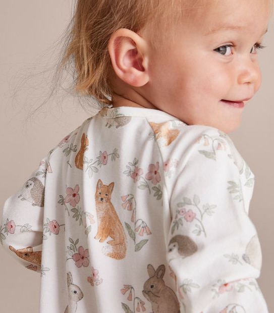 Baby Organic Cotton Print Coverall