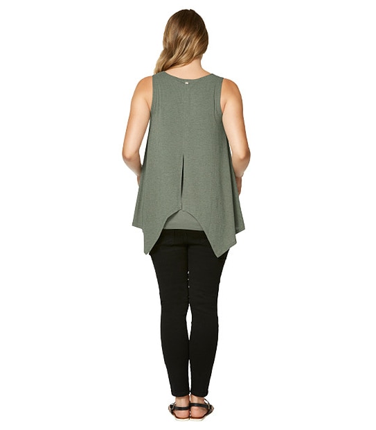 Maternity by Dannii Minogue Layered Nursing Top - Khaki 2 of 5