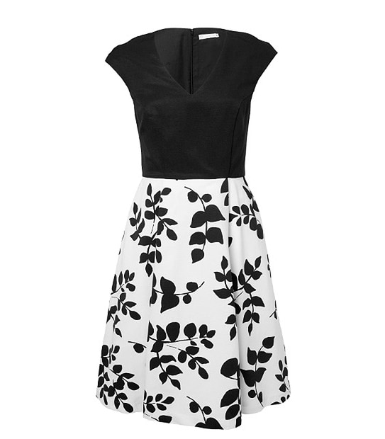 Fit & Flare Dress - Black Floral