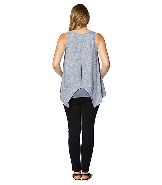 Maternity by Dannii Minogue Layered Nursing Top - Peacoat 2 of 5