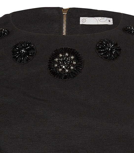 Crop Beaded Top - Black