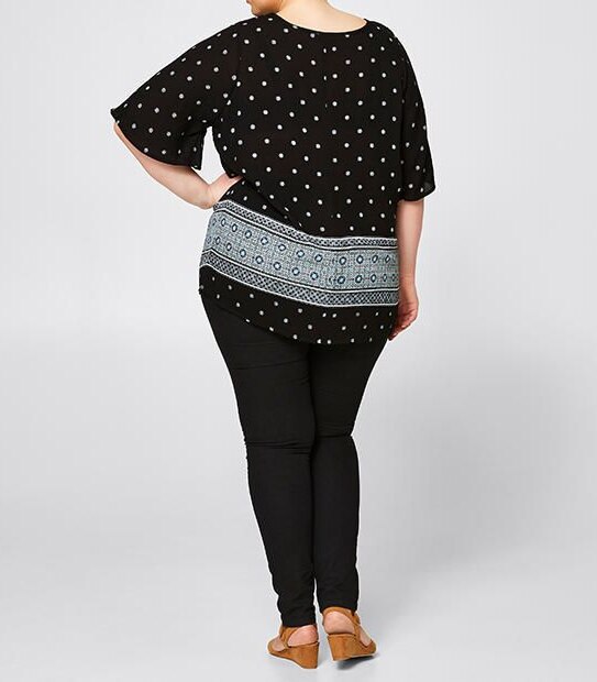 Belle Curve Flutter Sleeve Blouse