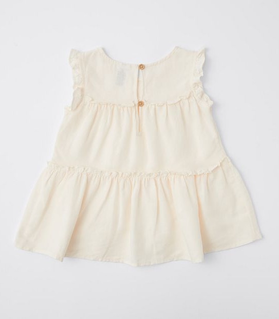 Linen Blend Tiered Tank