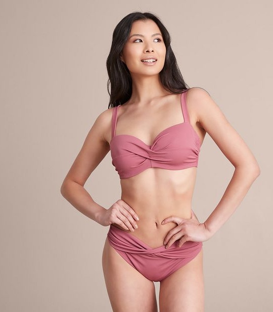 Twist Front Underwire Swim Bikini Top