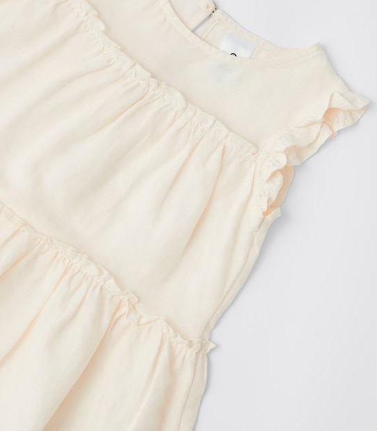 Linen Blend Tiered Tank