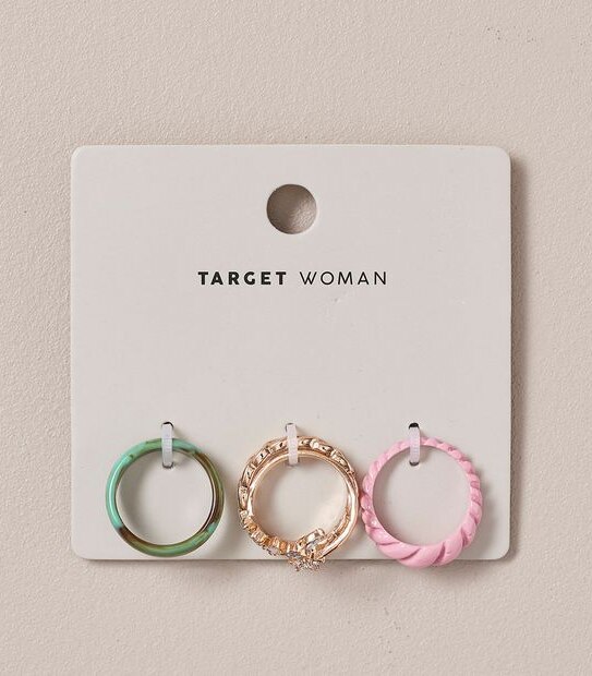 4 Pack Mixed Shape Rings