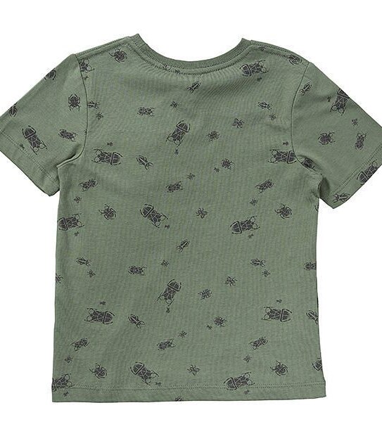 Short Sleeve Bug Print Pocket T-Shirt