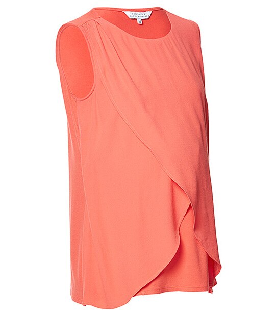 Maternity by Dannii Minogue Wrap Nursing Top - Hot Coral