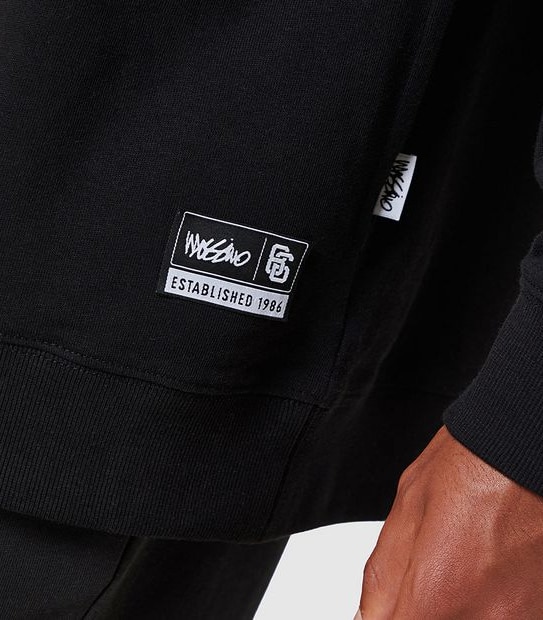 Mossimo Gangsta Crew Fleece Jumper - Black