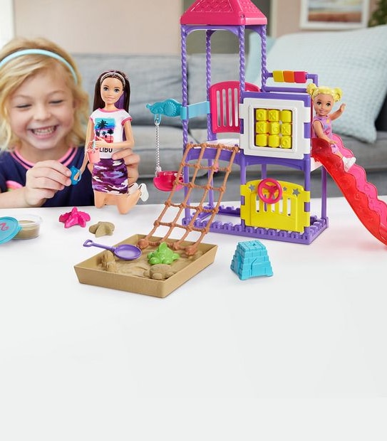 Barbie Skipper Babysitters Climb 'n Explore Playground Dolls and Playset