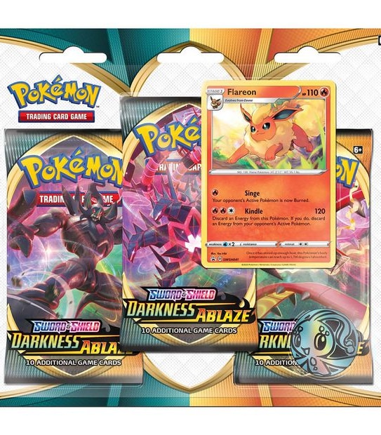 Pokemon TCG: Sword & Shield - Darkness Ablaze 3 Pack Blister Assorted