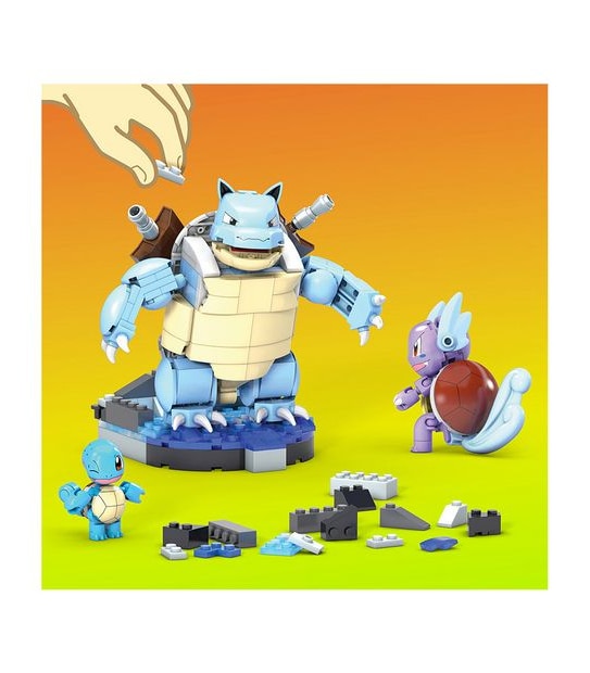 MEGA Pokemon Squirtle Building Toy Kit with 3 Action Figures (379 Pieces)  for Kids