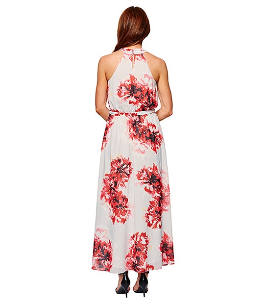 Watercolour Floral Halter Maxi Dress