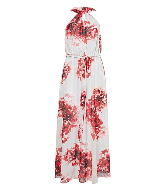 Watercolour Floral Halter Maxi Dress