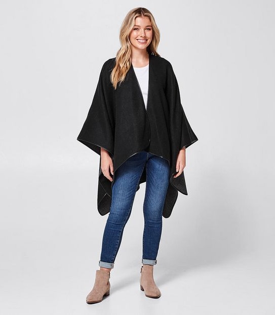 Reversible Woven Wrap - Black