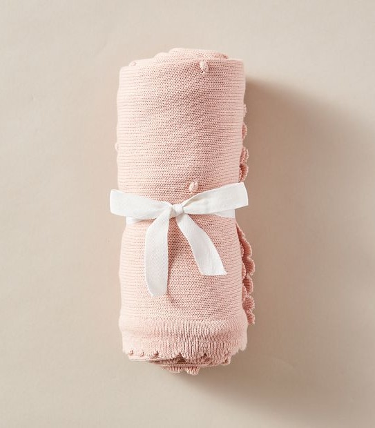 bub. Baby Organic Cotton Pom Pom Blanket