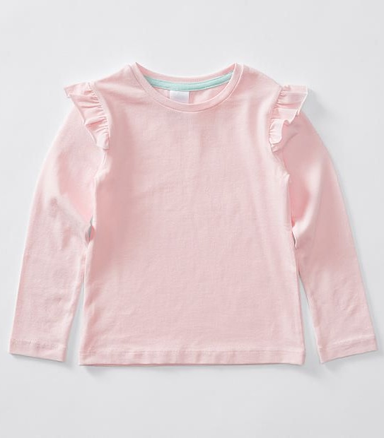 2 Pack Long Sleeve Plain & Print T-Shirt