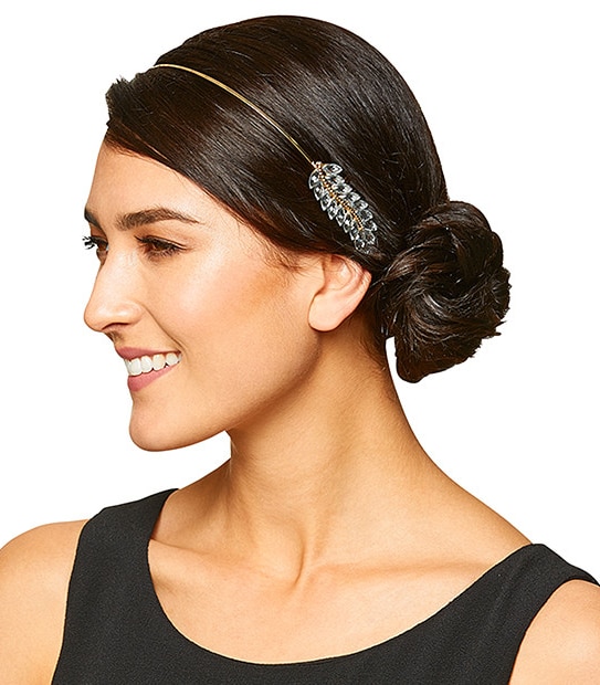 Diamante Grecian Headband - Gold