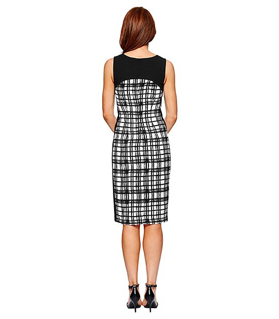 Splice Dress - Grid Print