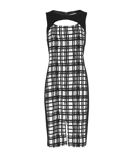 Splice Dress - Grid Print