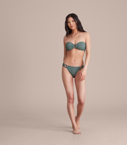 Crinkle Bandeau Swim Top