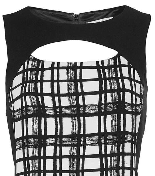 Splice Dress - Grid Print