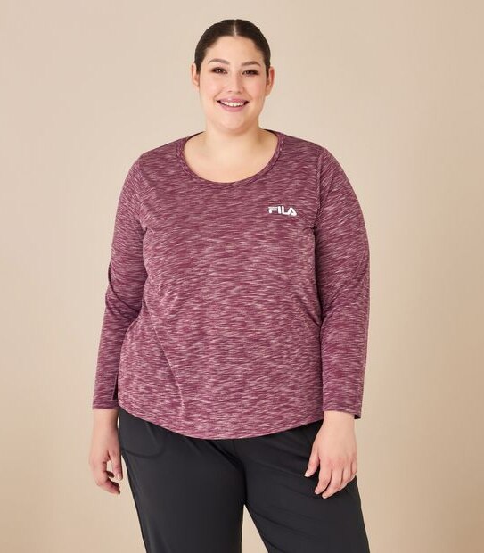 Fila Plus Size Isa Long Sleeve Flow T-Shirt
