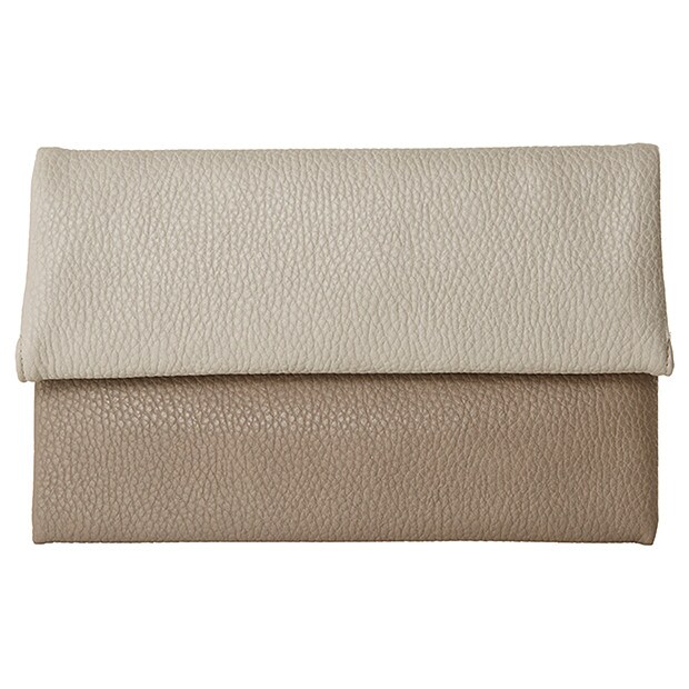 Two Tone Roll Clutch - Grey Two Tone Roll Clutch - Grey