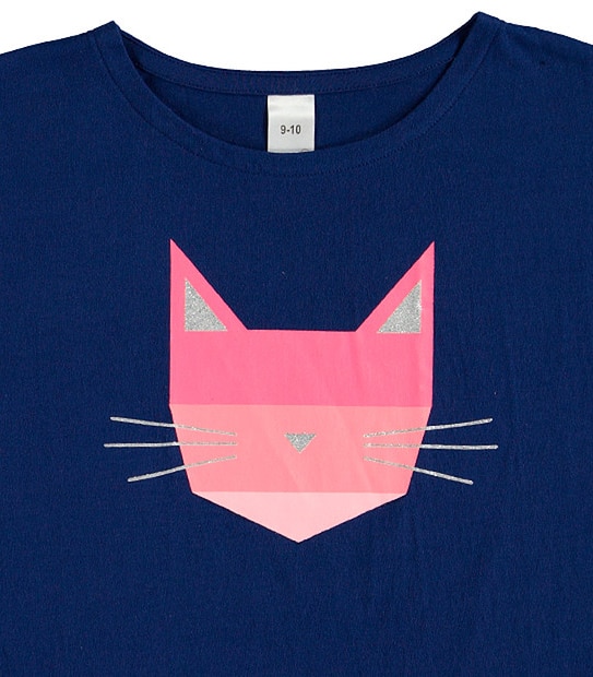 Girls' 2 Pack Short Sleeve Cat T-Shirts