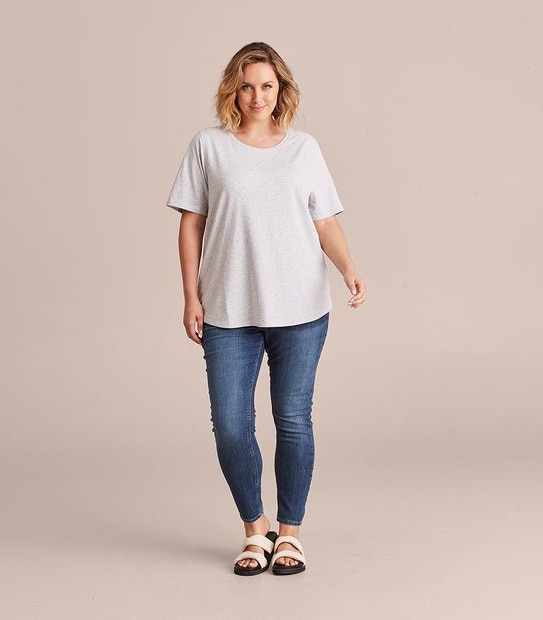 Curve Organic Cotton Crew T-Shirt