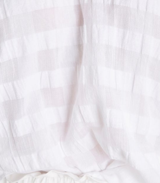 Cotton Dobby Popover Blouse