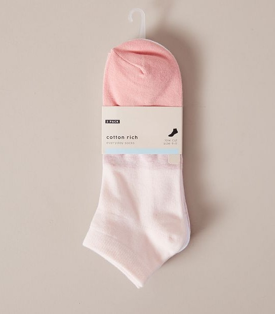 3 Pack Cotton Low Cut Socks