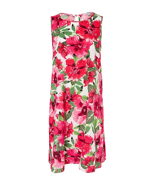 Hibiscus Print Swing Dress