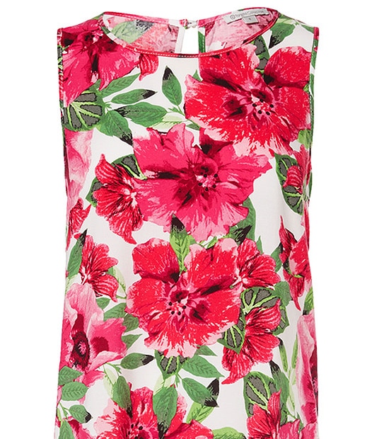 Hibiscus Print Swing Dress