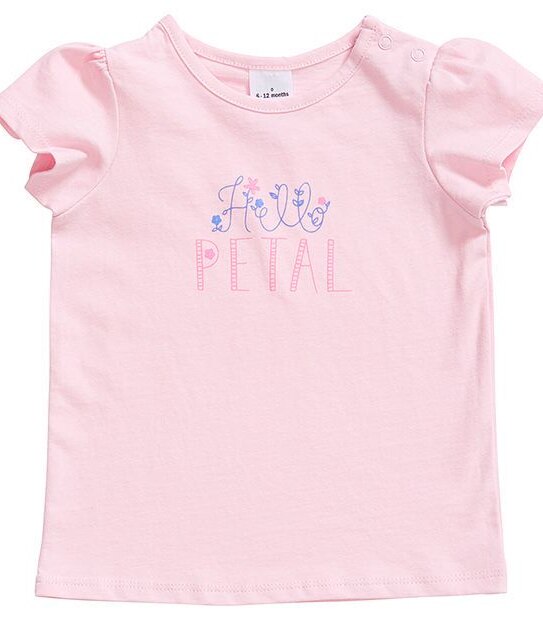Baby Short Sleeve Hello Petal Top