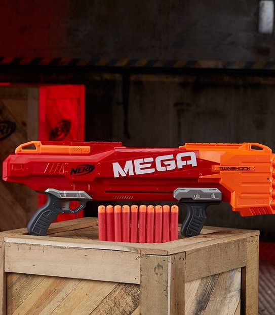 Nerf N-strike Mega Tri-Break, Includes 3 Nerf Mega WhIstler darts, Ages 8+