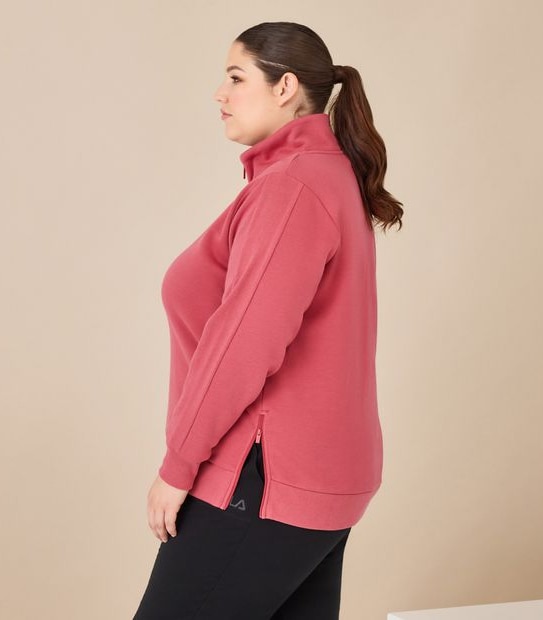 Fila Plus Size Everly Quarter Zip Jumper