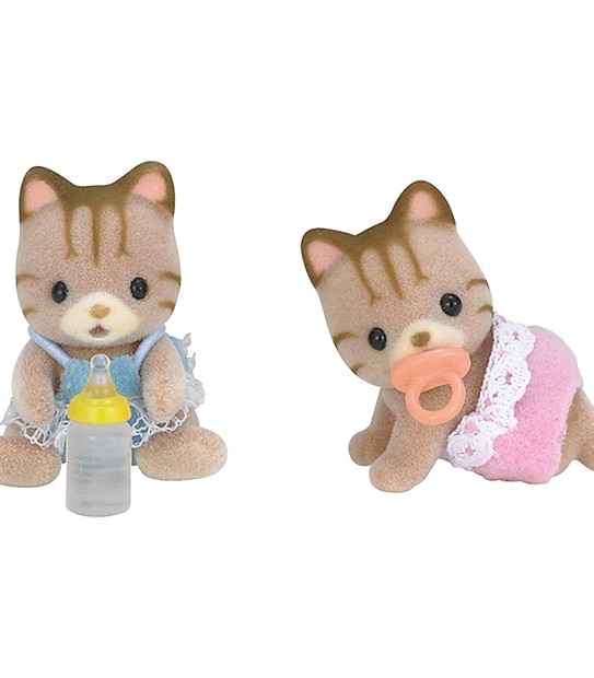 Sylvanian Families Striped Cat Twins