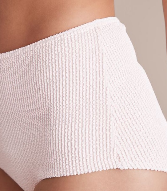 Crinkle High Waist Bikini Briefs