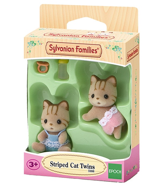 Sylvanian Families Striped Cat Twins
